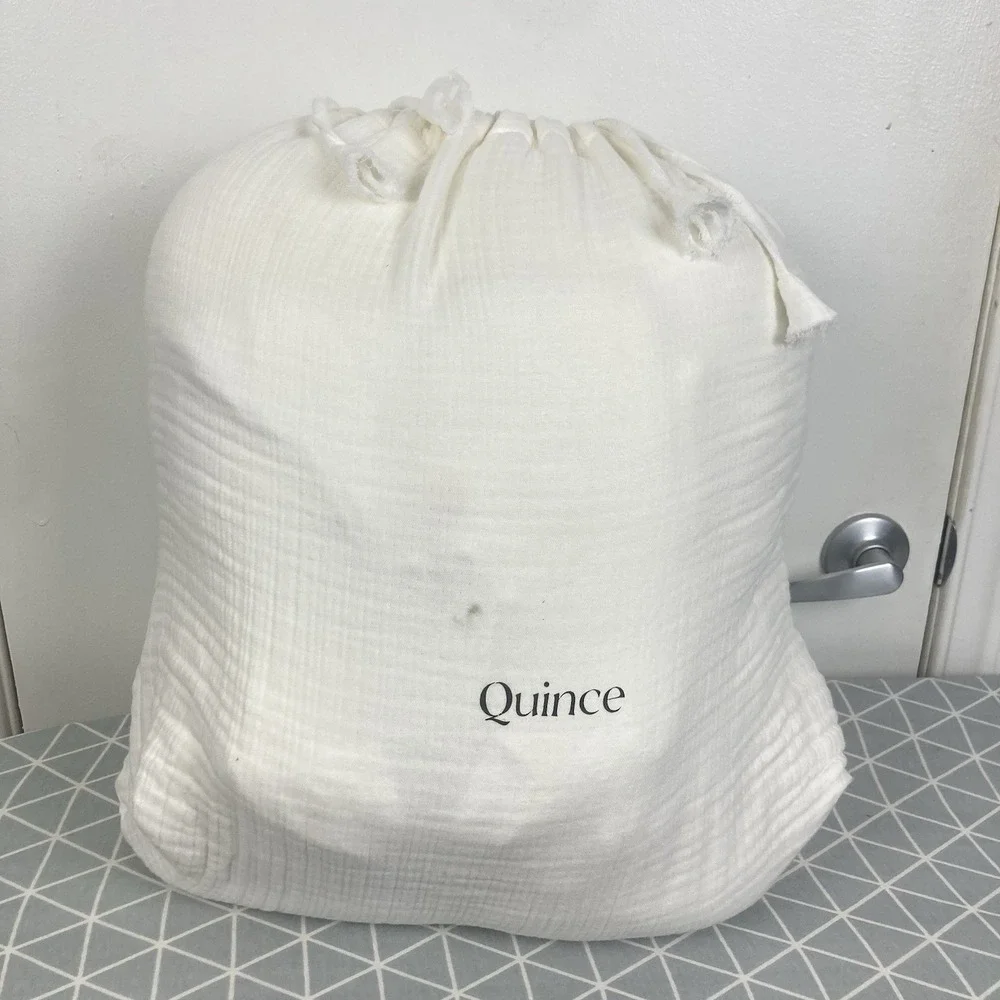 Quince NWT Organic Cotton Gauze Duvet Cover Set With 2 Shams King/Cal King White